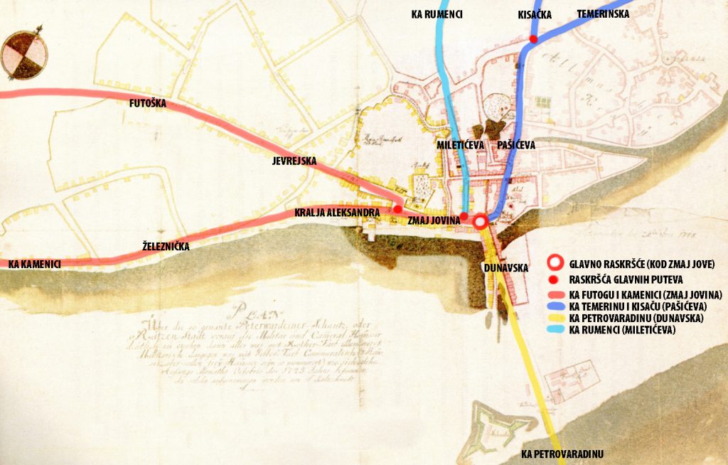 Ова слика има празан alt атрибут; име њене датотеке је karta-1745-sa-glavnim-pravcima-i-ulicama-1024x654.jpg